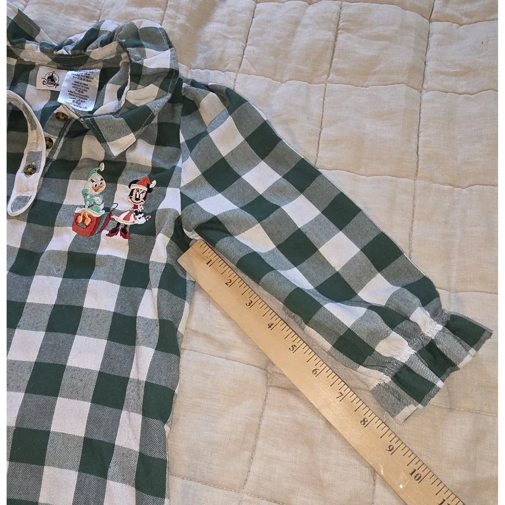 Girls Christmas Nightdress‎ 7/8 Disney Minnie Mouse & Daffy Duck Plaid Holiday - Picture 7 of 10